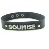 Collier en cuir noir pour Soumise Collier en cuir noir pour Soumise