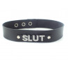 Collier en cuir noir SLUT Collier en cuir noir SLUT