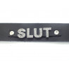 Collier en cuir noir SLUT Collier en cuir noir SLUT