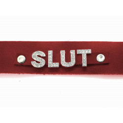 Rotes Lederhalsband SLUT