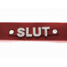 Collier en cuir rouge SLUT Collier en cuir rouge SLUT