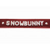 Collier en cuir rouge SNOWBUNNY Collier en cuir rouge SNOWBUNNY