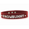Collier en cuir rouge SNOWBUNNY Collier en cuir rouge SNOWBUNNY