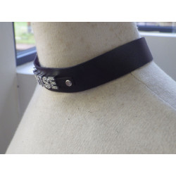 Collier en cuir noir pour Soumise