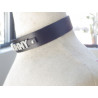 Collier en cuir noir SNOWBUNNY Collier en cuir noir SNOWBUNNY
