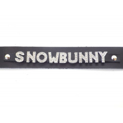 Collier en cuir noir SNOWBUNNY