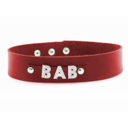 Collier en cuir rouge pour BAB - Blanche à Blacks
