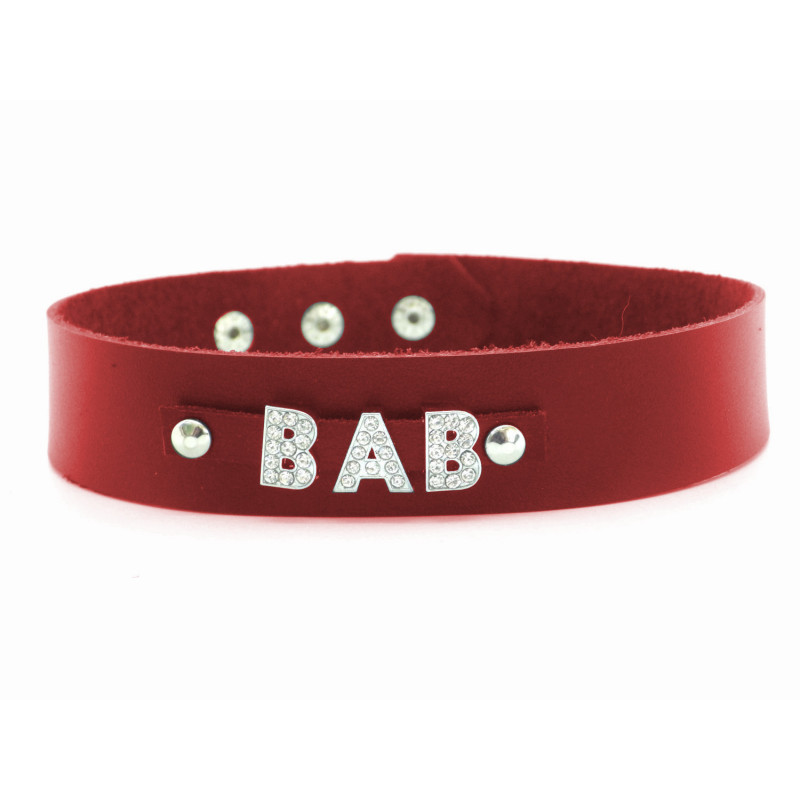 Collier en cuir rouge pour BAB - Blanche à Blacks Collier en cuir rouge pour BAB - Blanche à Blacks