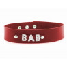 Collier en cuir rouge pour BAB - Blanche à Blacks Collier en cuir rouge pour BAB - Blanche à Blacks