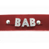 Collier en cuir rouge pour BAB - Blanche à Blacks Collier en cuir rouge pour BAB - Blanche à Blacks