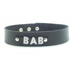 Collier en cuir noir pour BAB - Blanche à Blacks