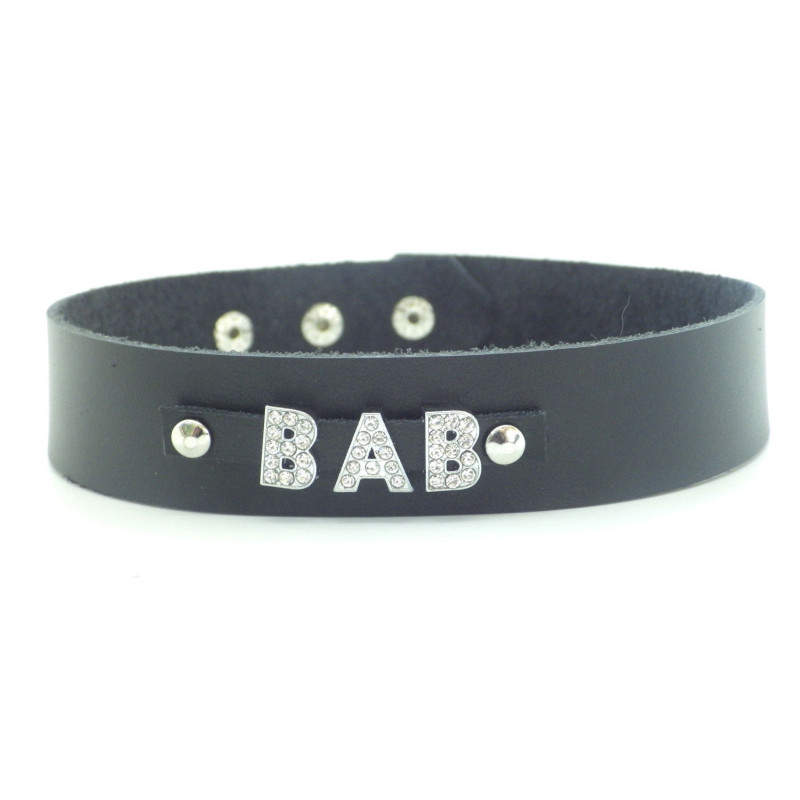 Collier en cuir noir pour BAB - Blanche à Blacks Collier en cuir noir pour BAB - Blanche à Blacks