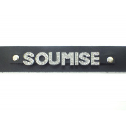 Collier en cuir noir pour Soumise