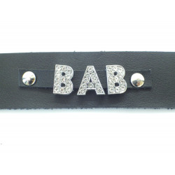 Collier en cuir noir pour BAB - Blanche à Blacks