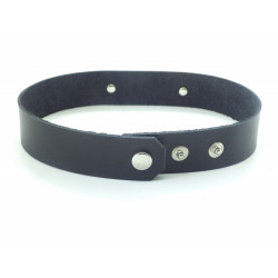 Collier en cuir noir pour Soumise