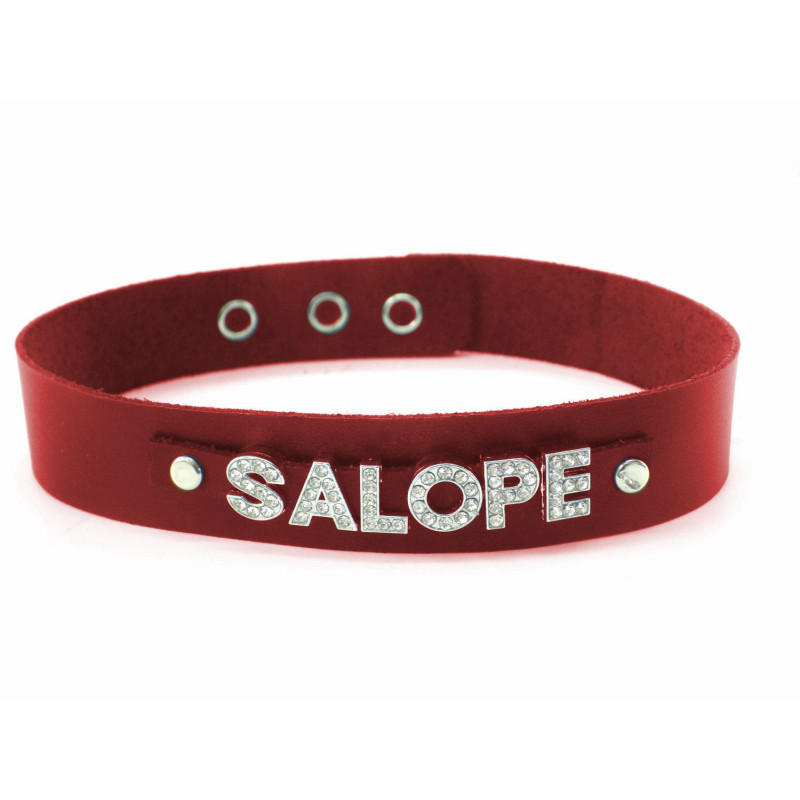 Collier en cuir rouge pour Salope Collier en cuir rouge pour Salope