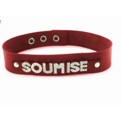 Collier en cuir rouge pour Soumise