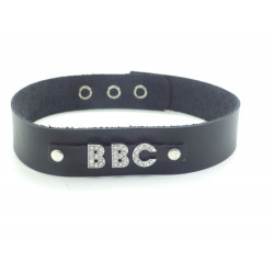 Collier en cuir noir BBC - Big Black Cock