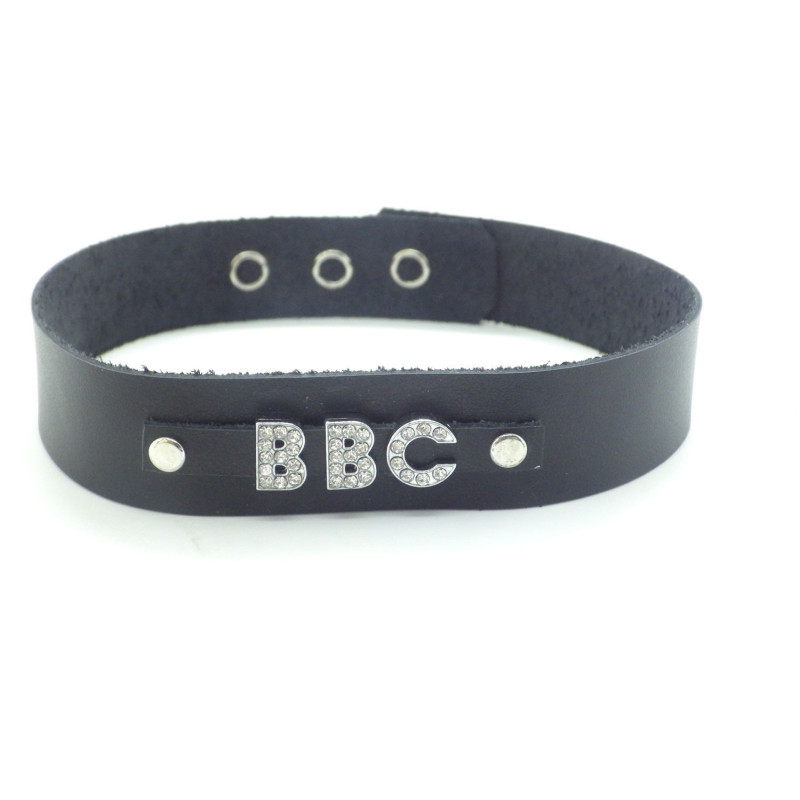 Collier en cuir noir BBC - Big Black Cock Collier en cuir noir BBC - Big Black Cock
