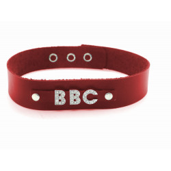 Collier en cuir rouge BBC - Big Black Cock
