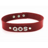 Collier en cuir rouge QOS - Queen Of Spades Collier en cuir rouge QOS - Queen Of Spades