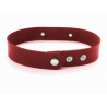 Red Leather Collar QOS - Queen of Spades