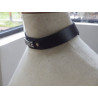 Collier en cuir noir WHORE Collier en cuir noir WHORE