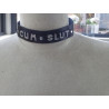 Collier en cuir noir CUM SLUT Collier en cuir noir CUM SLUT