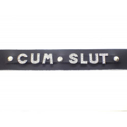 Black Leather Collar CUM SLUT