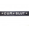 Collier en cuir noir CUM SLUT Collier en cuir noir CUM SLUT