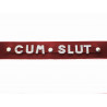 Collier en cuir rouge CUM SLUT Collier en cuir rouge CUM SLUT
