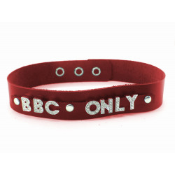 Collier en cuir rouge BBC ONLY - Big Black Cock Only