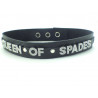 Collier en cuir noir QUEEN OF SPADES Collier en cuir noir QUEEN OF SPADES